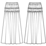 modèle couture jupe longue