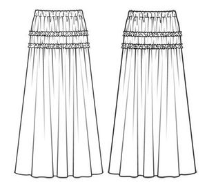 modèle couture jupe longue